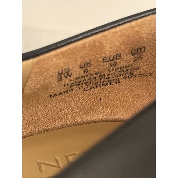 NATURALIZER Women's 9 WIDE Width Carmen Black Leather Pointy Toe Pumps - Picture 10 of 10